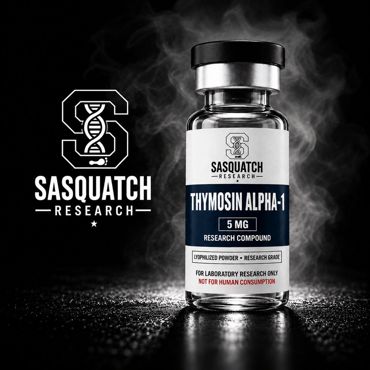 Thymosin Alpha-1 research peptide vial — Sasquatch Research
